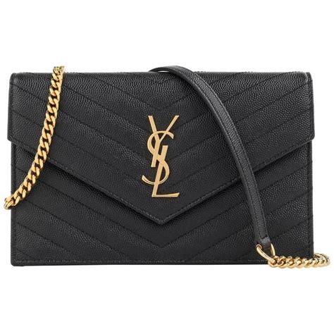 ysl black on black purse|ysl black purse with chain.